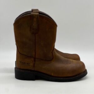 Ariat Fatbaby Pull-On Steel Toe Boots. Size 8.5